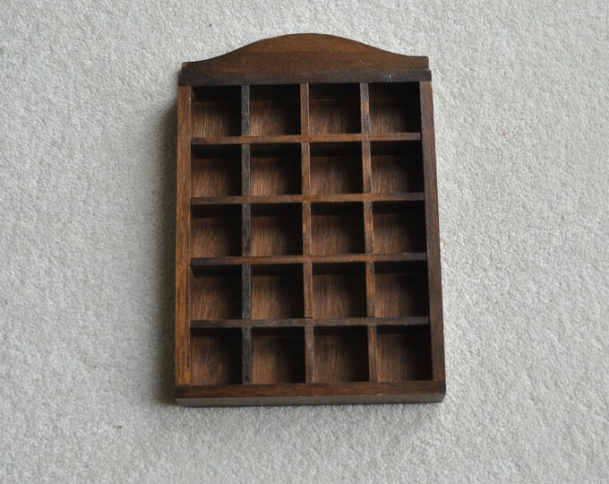 Vintage Wooden Thimble Display Case Holds 20 Thimbles Etsy