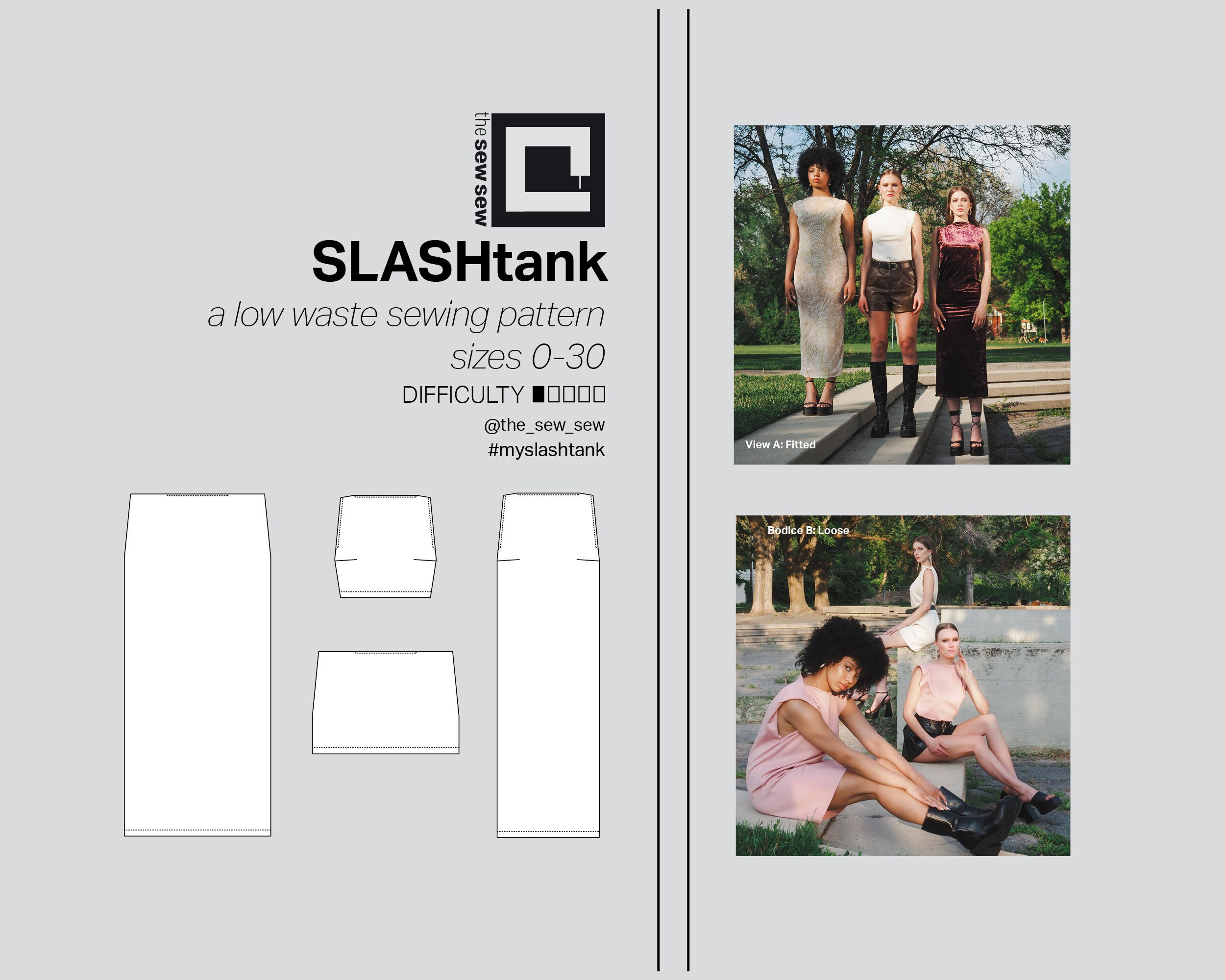 Slash Tank Sewing Pattern [a Low Waste Knit Tank and Dress