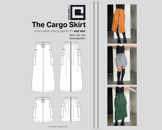 The Cargo Skirt [a Zero Waste Design for All Sizes] - Etsy