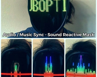 LED Bear Bot Mad Bear Red Eyes Halloween FX Raver Mask Grizzly Bear DJ Light Up Mask Sound Reactive Robot Bear Mask California Bear Cyber