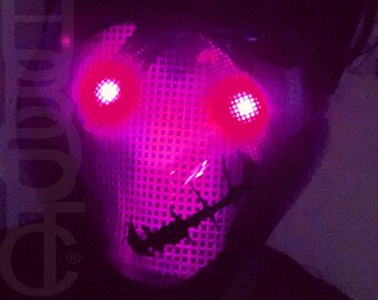 LED Bear Bot Mad Bear Red Eyes Halloween FX Raver Mask Grizzly Bear DJ Light Up Mask Sound Reactive Robot Bear Mask California Bear Cyber
