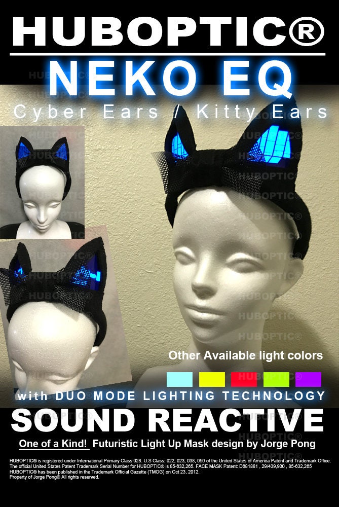 JP0 Light Up DJ Ears Cat Ears / Kitty Ears Rave Ears Cosplay Ears