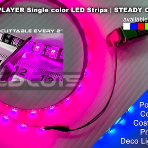Cosplay lights Halloween Portable lighting Steady On light strips cosplayer light up costume gigs project