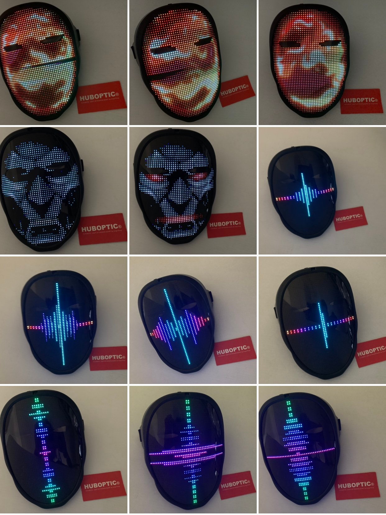 Factory DJ LED Mask Sound Reactive Party Mask via APP Control