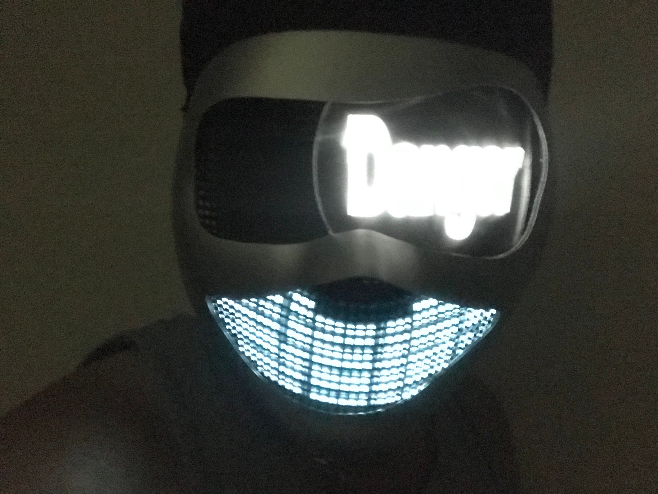 Custom Cyborg NFT meta Light Up Mask - Robot Mask LED Light Up Props