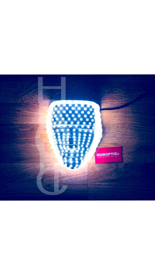 Illuminated Face Props LED Mask HUBOPTIC® DJ mask Sound Reactive Light