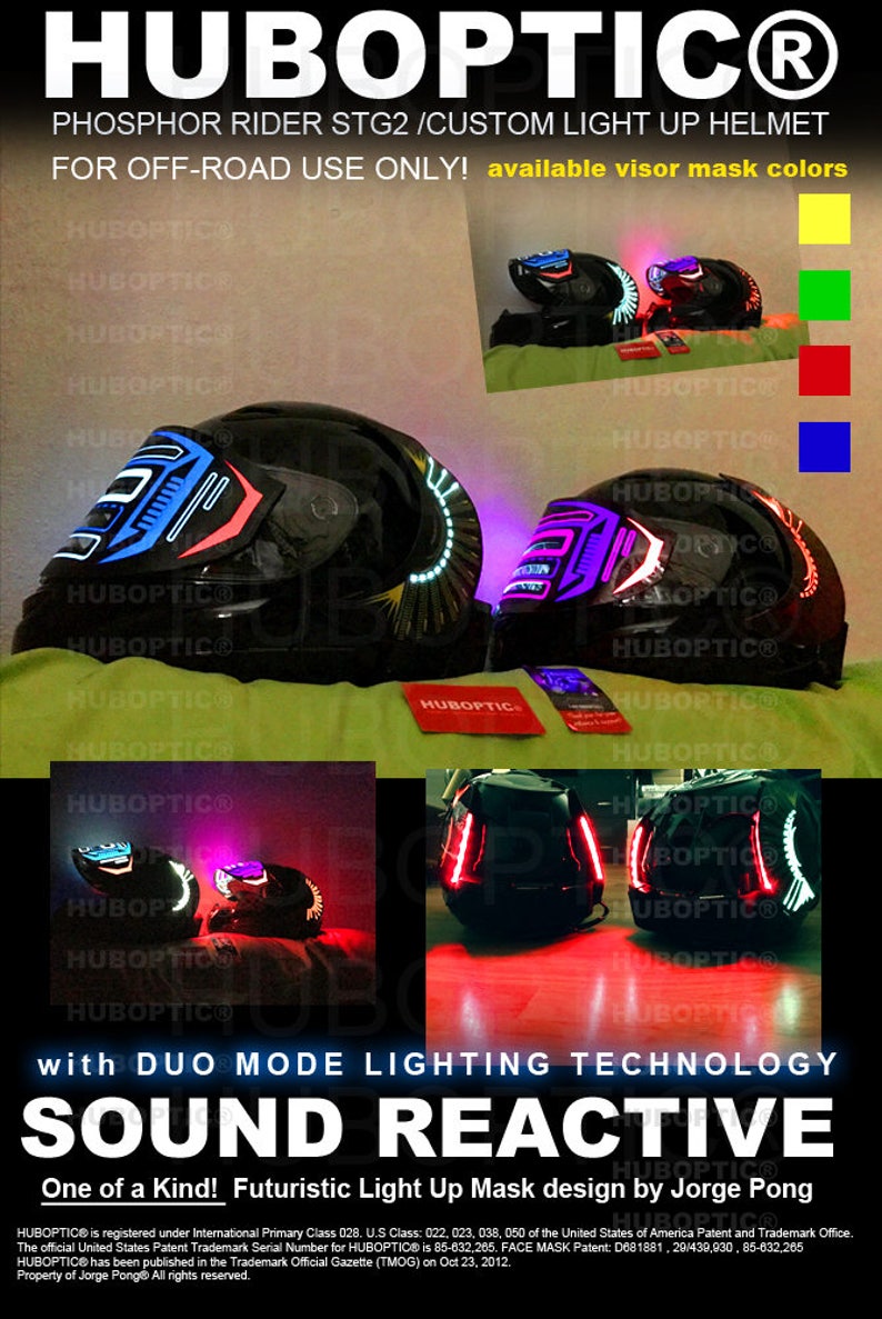 Helmet Light up Robot Rider Helmet LED DJ Helmet for Etsy