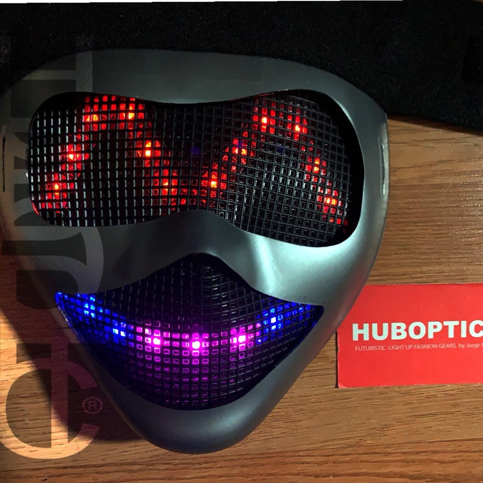HUBOPTIC® Smiley LED Mask Sound Reactive Mask Happy Emoji Mask Etsy