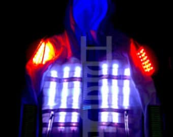 Dancer Light Up Jacket Sound Reactive HUBOPTIC® Dj Jacket Customization ledgears20001