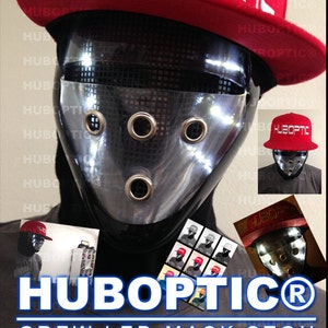 Crew Robot LED Mask HUBOPTIC® DJ mask Sound Reactive Light Up Mask ledmask19001