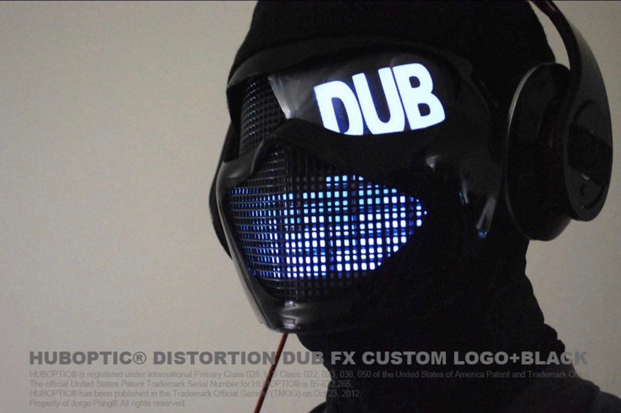 HUBOPTIC® Dub FX19 LED Mask Rave Mask Light Up Mask Scifi Robot