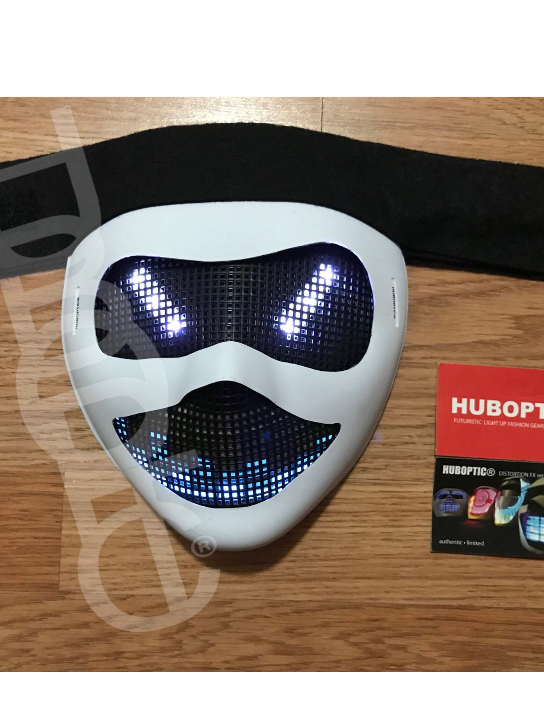 HUBOPTIC® Madmax FX19 LED Robot Mask Light Up Rage Mask Dust Mask DJ