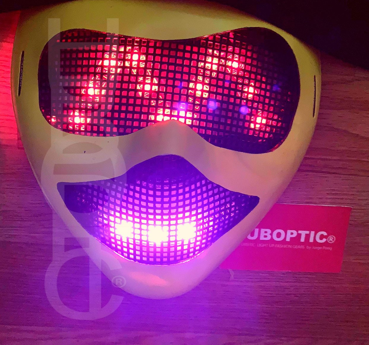 Smiley Face Props LED Mask HUBOPTIC® DJ mask Sound Reactive
