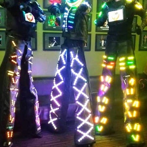 Sound Reactive lights Green LED Lighting for Props Cosplay Stilt Lights Cyber Glow Tron Neon Effects DIY Costume Kit Custom Light Up Robot image 2