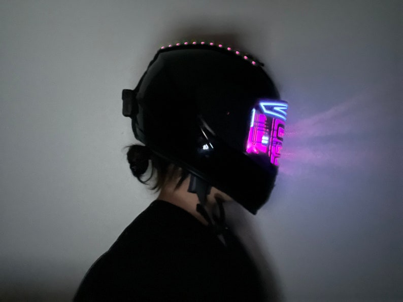 Electro Robot Helmet HUBOPTIC® LED Helmet Sound Reactive Etsy
