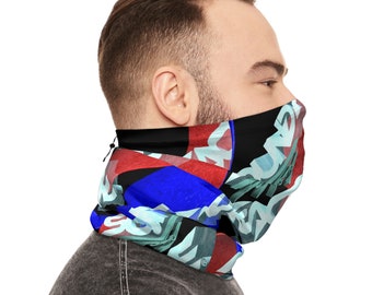 Sound Reactive Raver Neck Gaiter With Drawstring