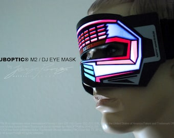 Cyborg M2 Robot LED Mask HUBOPTIC® DJ mask Sound Reactive Light Up Mask ledmask28001