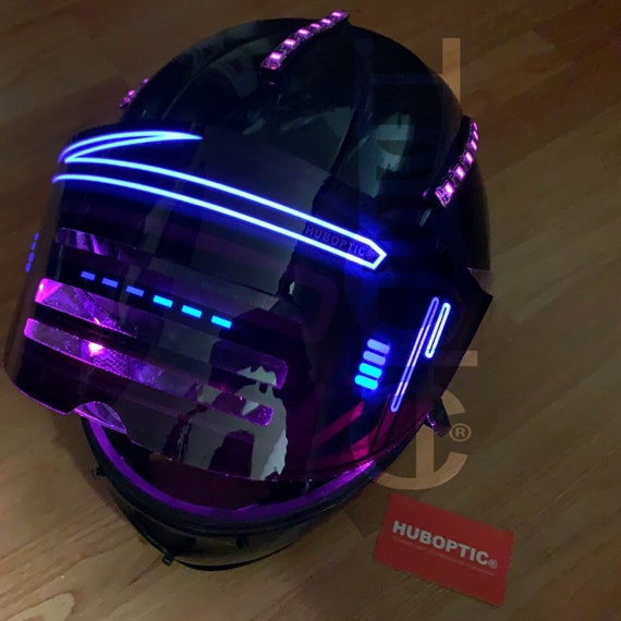 Canoa Negociar Competencia Casco de electro robot HUBOPTIC® Casco LED Sound Reactive - Etsy México