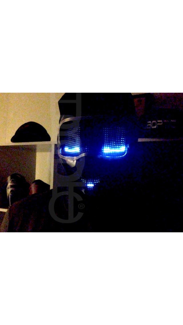 Huboptic Distortion Smiley Fx Ai Robot Mask Happy Smile Cyborg - 