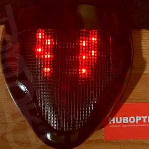 Ghost Shadow Red Eyes Robot Mask HUBOPTIC® DJ mask Sound Reactive Light Up Mask ledmask15001
