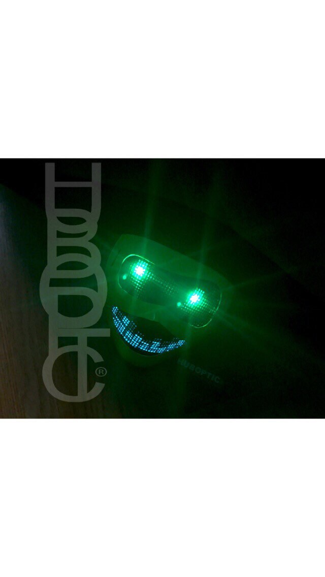 Emoji Mask Smiley Happy LED Mask Yellow Mask with Green Eyes Electric