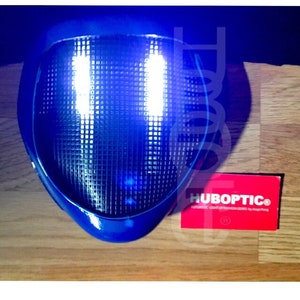 Blue Ghost Mask HUBOPTIC® DJ mask Sound Reactive Light Up Mask JP0002