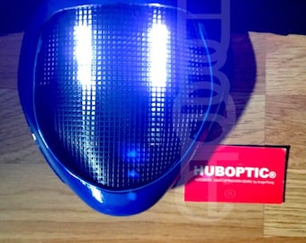 Blue Ghost Mask HUBOPTIC® DJ mask Sound Reactive Light Up Mask JP0002