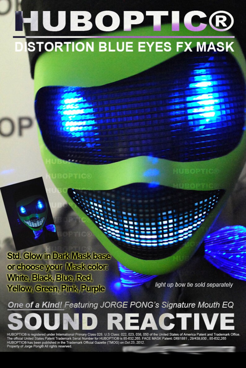 Blue Eyes Robot Mask Electric Bot Light Up Mask LED Mask Etsy