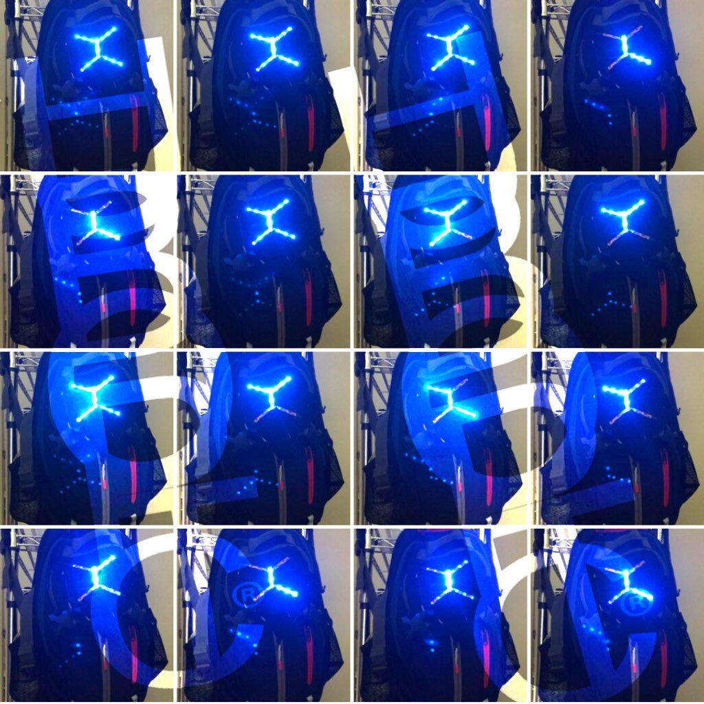 Led top hydration pack