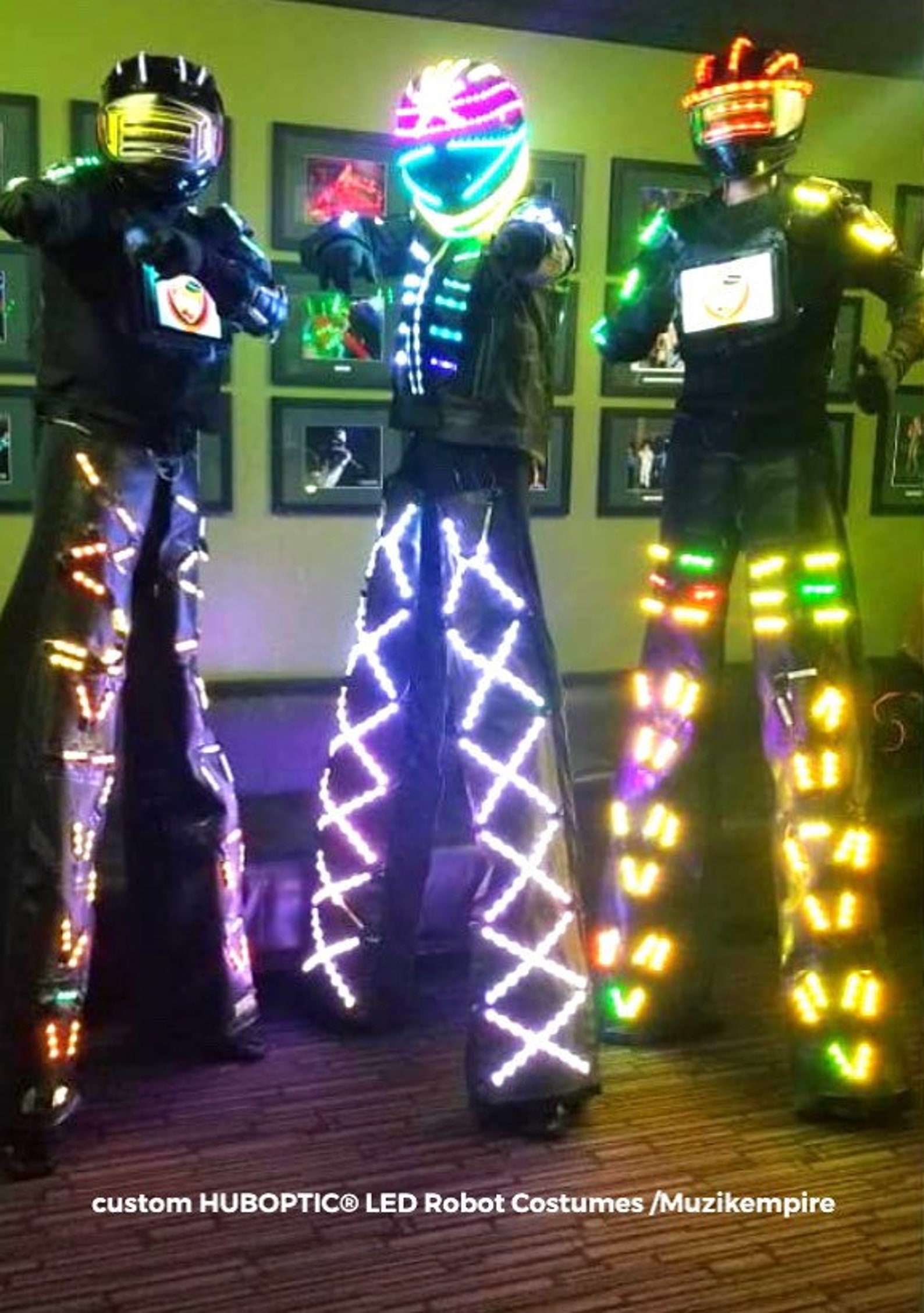 Sound Reactive Lights White LED Lighting for Props Cosplay Stilt Lights ...