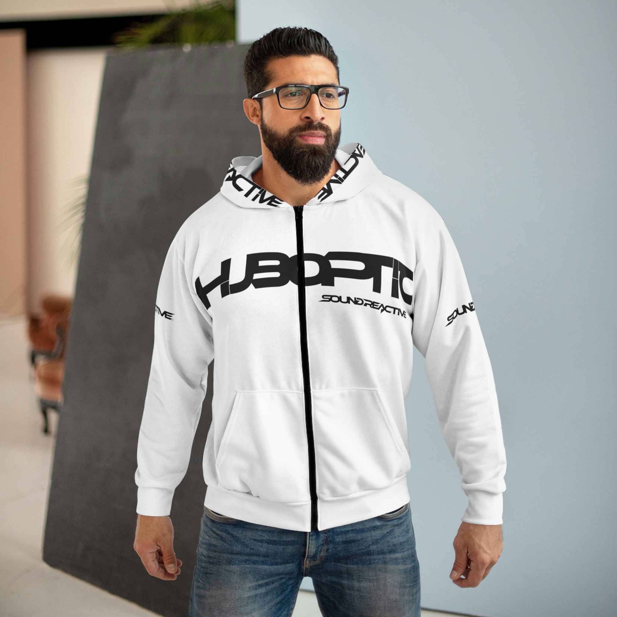 HUBOPTIC Sound Reactive DJ Unisex Zip Hoodie - Etsy Canada