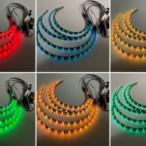 Cosplay Light Up Kit Portable Strip 12" Multi-Color RGB Strips Costume Party HUBOPTIC® Portable DIY lights ledcuts150001