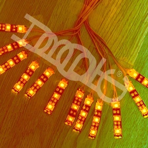 Amber lights Cosplay LED Qty: 12 (2" Led 30" Wire Length Individually) HUBOPTIC® Portable DIY lights for gigs party costume clothing masks