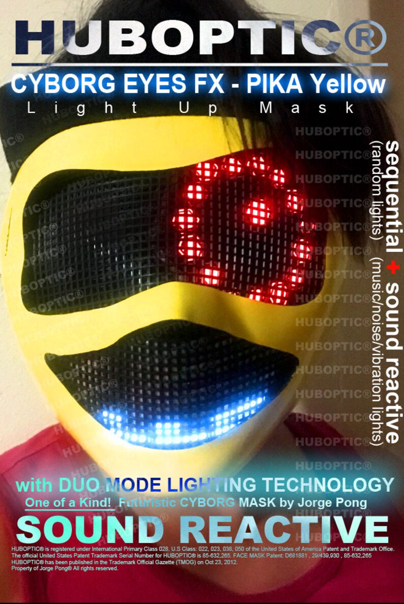 Yellow Cyborg Eyes Fx Mask Robot Mask For Dj Party Cosplay Costume Halloween Rave Superhero Villain Helmet Onesie Mannequin Head Face Edm - 