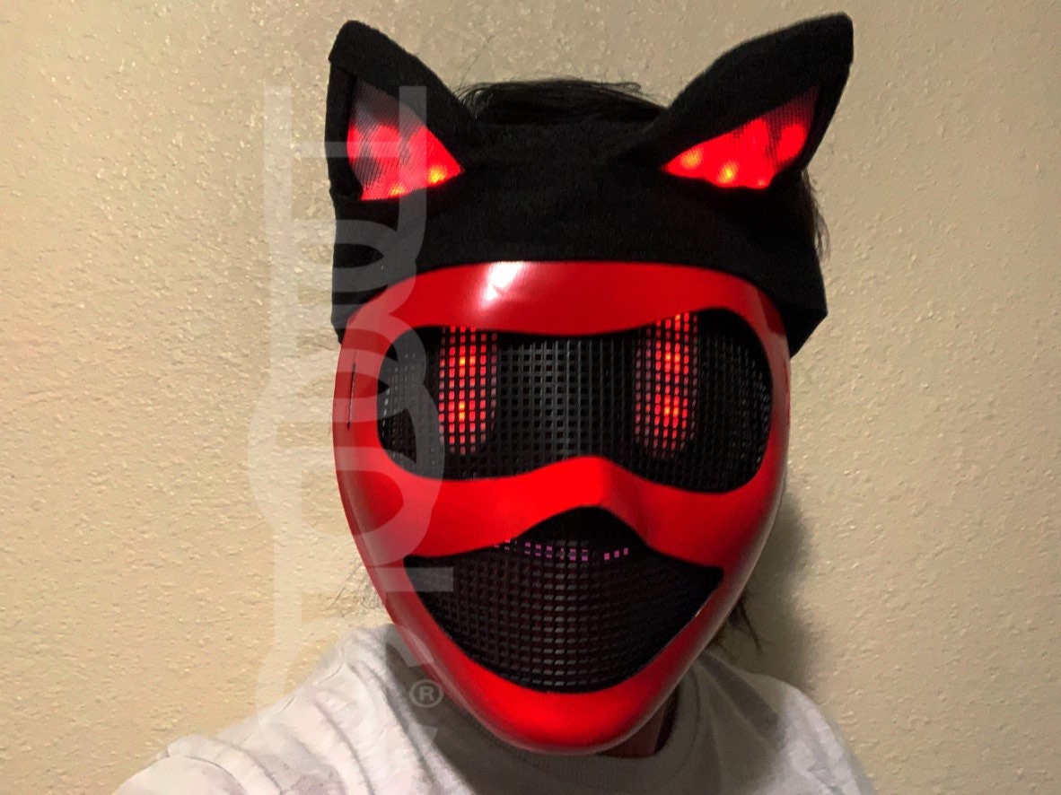 Custom Mask Dj Mask HUBOPTIC® Neko FX20 Sound Reactive Mask Etsy