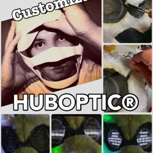 Commission custom Helmet (Royalty Licensing Free) HUBOPTIC® LED Dj Helmet Customization ledhelmet13001