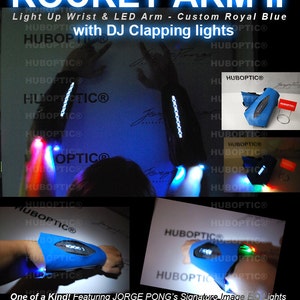 Robot Wrist Cosplay Cyber mega man power Hand Costume Sound Reactive HUBOPTIC® Gear Customization ledgears160001
