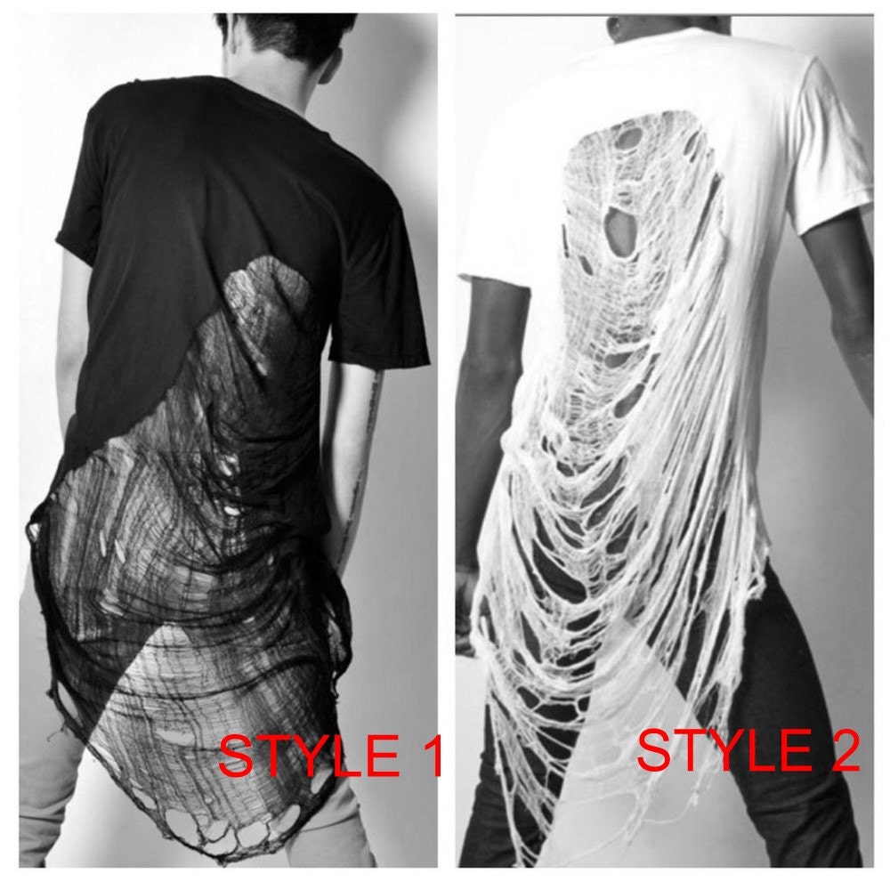Mens/unisex Hand Shredded Distressed /destroyed /post