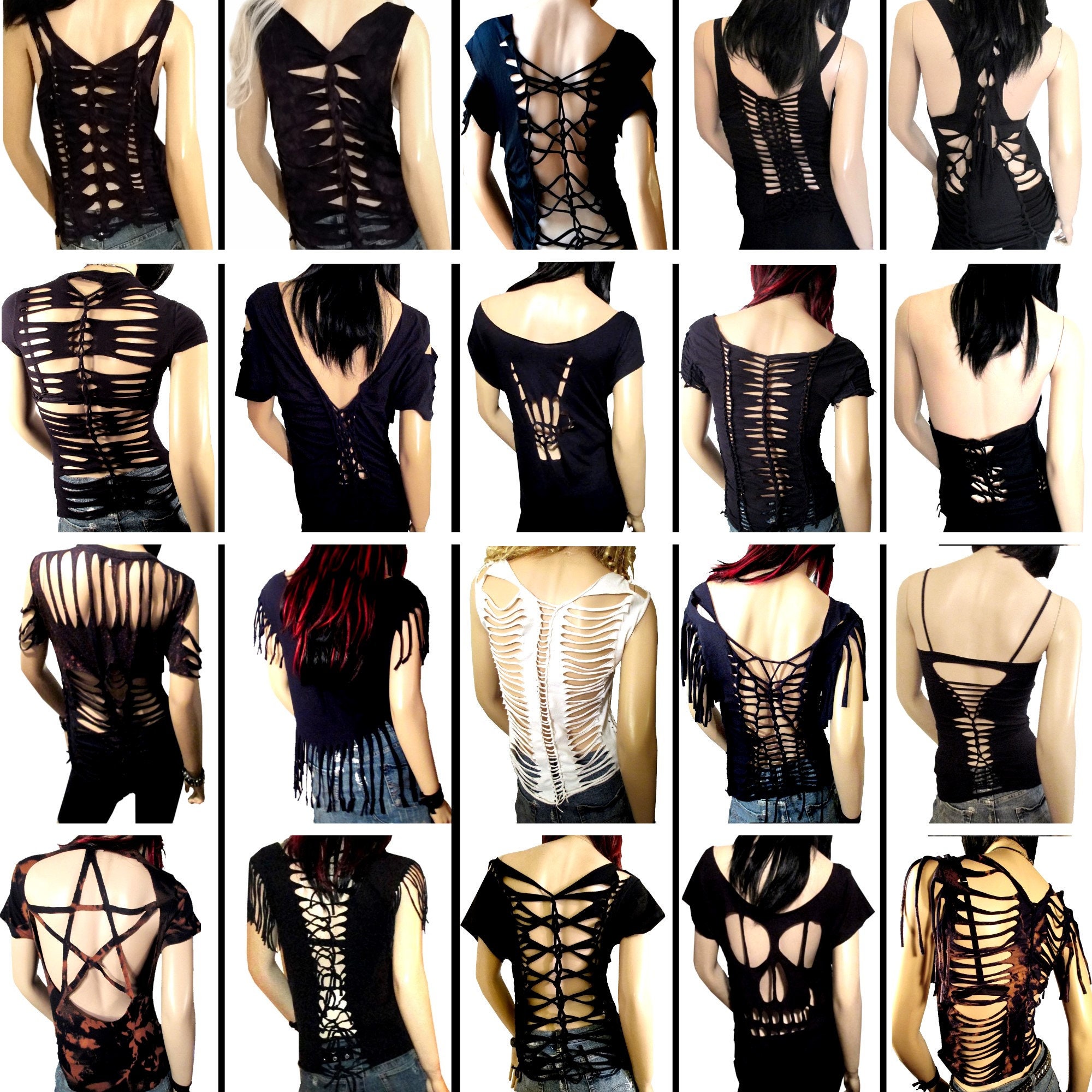 CREATE YOUR OWN Custom Graphic Band or Team Cut Weaved Slashed Shredded T shirt Top Gunsnroses metallica motleycrue any Band or Team Etsy