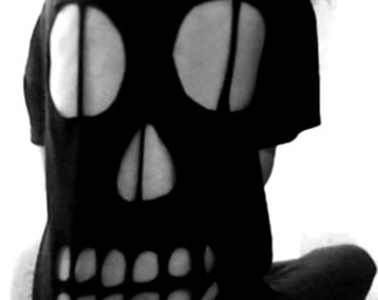 Skull Cut Out T-Shirt Unisex/Shredded Tshirt Various Sizes and Colours
