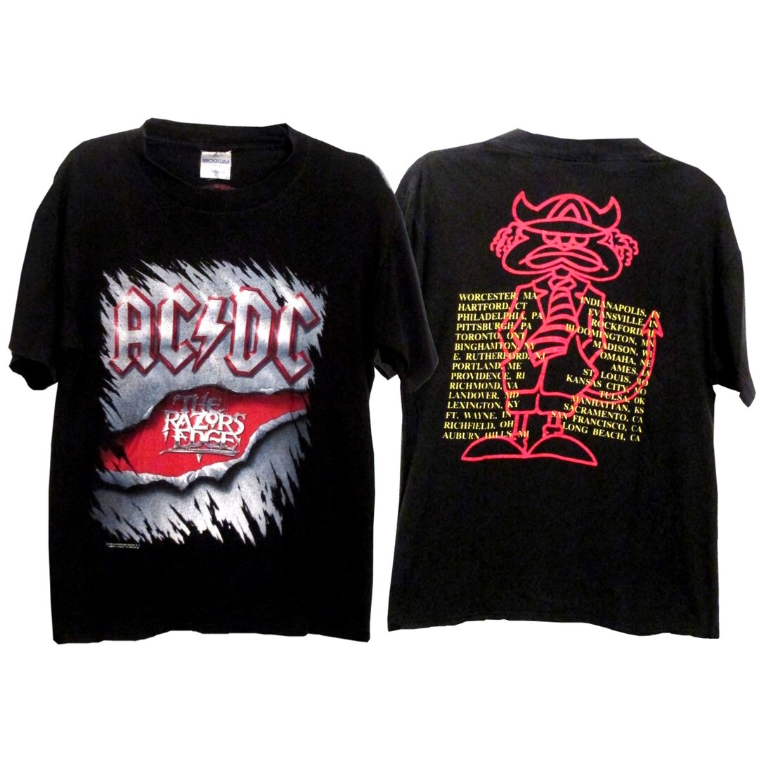 Vintage AC/DC 1990 the Razors Edge Concert T-shirt / ACDC Vintage the ...