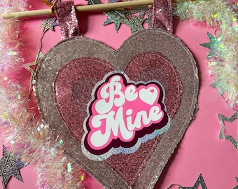 Be Mine Sequin Wall Hanging