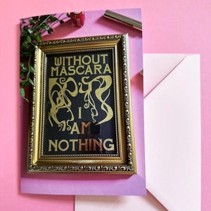 Biba Mascara Queen Carte de voeux d'anniversaire Diva Goldfrapp Fleetwood Mac style