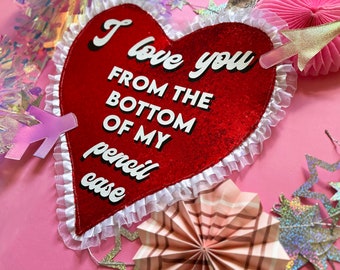 Personalised Heart Shaped Sequin Wall Hanging