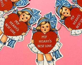 Vintage Valentines Sweetheart Bunting My Heart's Best Love