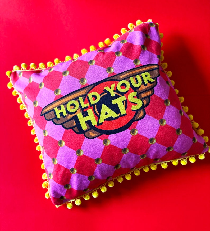 Fairground Harlequin Hold Your Hats Cushion zdjęcie 1