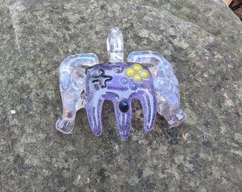 Glassadazical Expression Figurine, N64 Controller Hand Glass Pendant