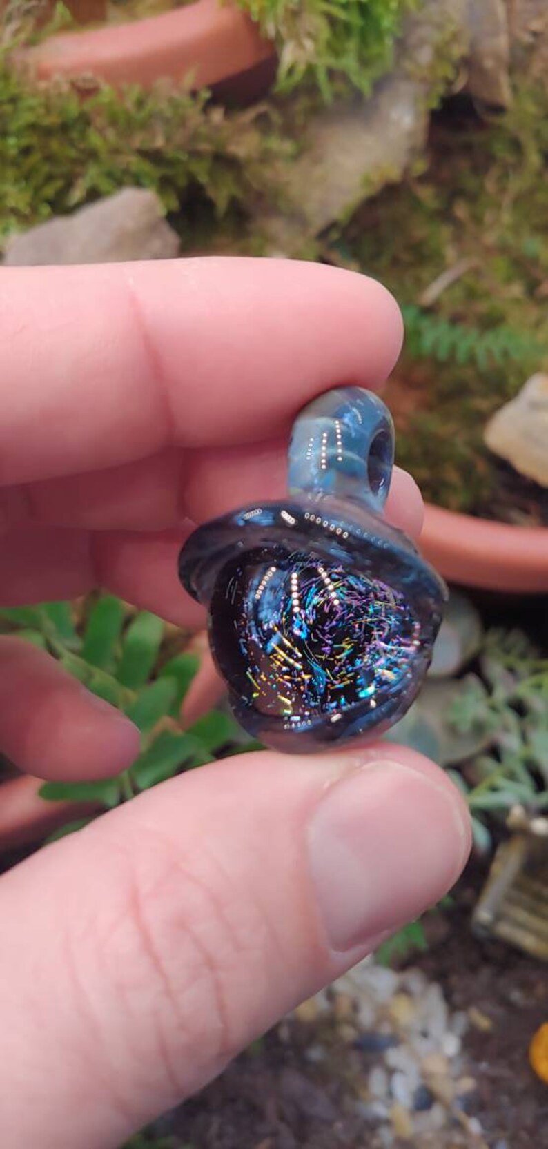 Glassadazical Dichroic Storm Eye with translucent lids