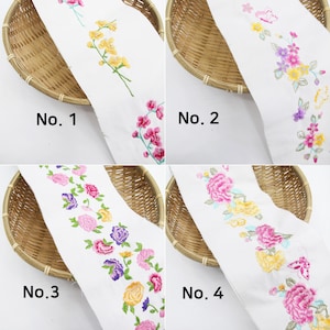 Korean Traditional Embroidery Fabrics for Dol First Birthday Table Decor Hanbok Table Runner