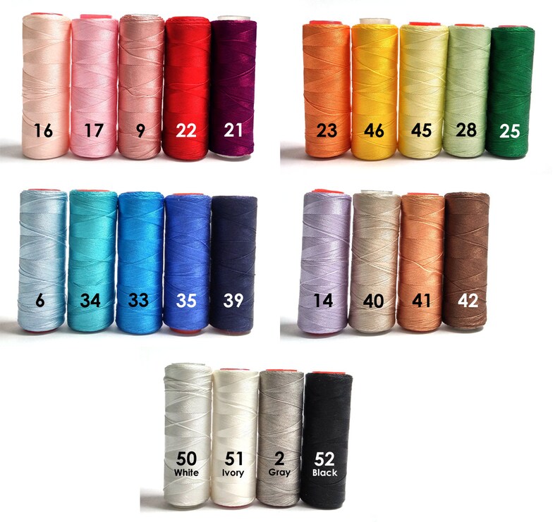 Set of 6 Silk Threads 100 Pure Silk Threads 200 meters 219 YD Etsy